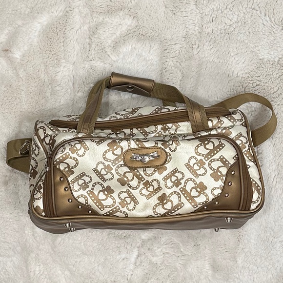 Kathy Van Zeeland Gold Crown Luggage Bag - Picture 1 of 6